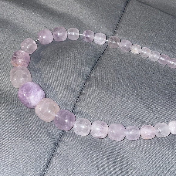 Misty Lilac Quartz Graduated Bead Necklace by Jay King - Picture 6 of 12